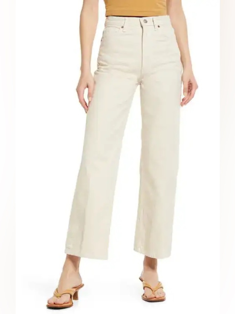Reformation wilder high rise wide leg crop jeans